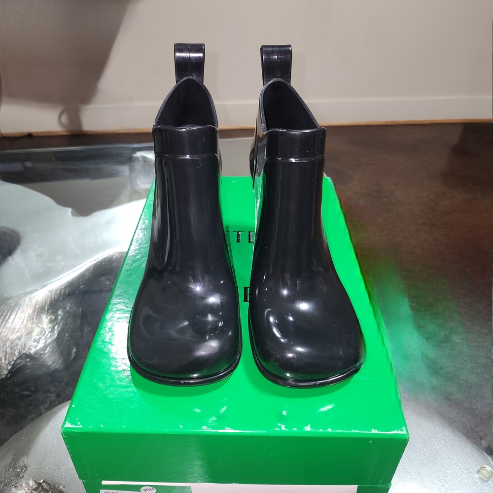 Bottega Veneta Glossy Black Rain Boots